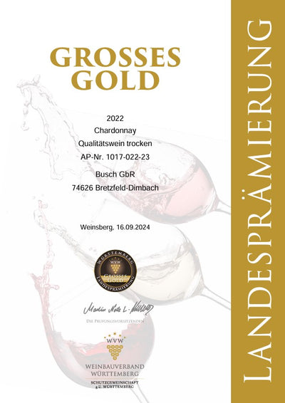 Chardonnay *** QbA Bio trocken