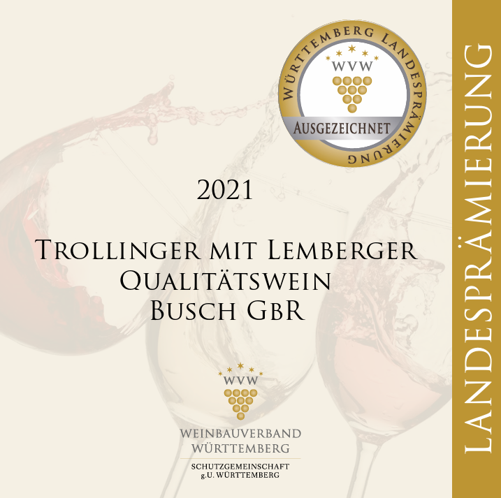 Bottwartaler Rotwein Trollinger Mit Lemberger Qba Halbtrocken 1,0L – AQBHB